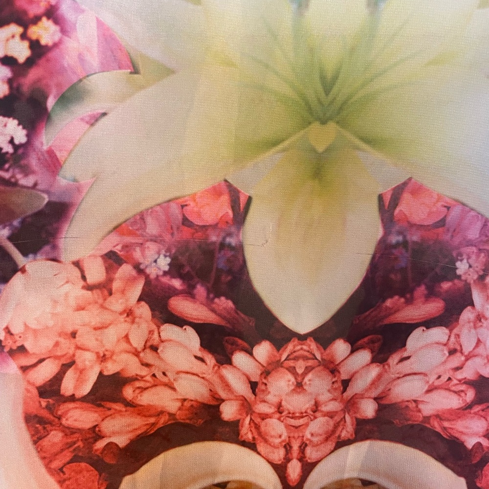 Bright & Vibrant Sheer,Unlined Floral Maxi Tank Dress, Side Zip. Stunning! - Picture 7 of 13